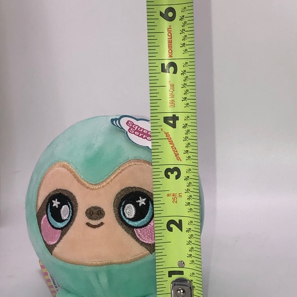 Squeezamals Samantha Sloth Green Plush -NWT - Picture 8 of 12